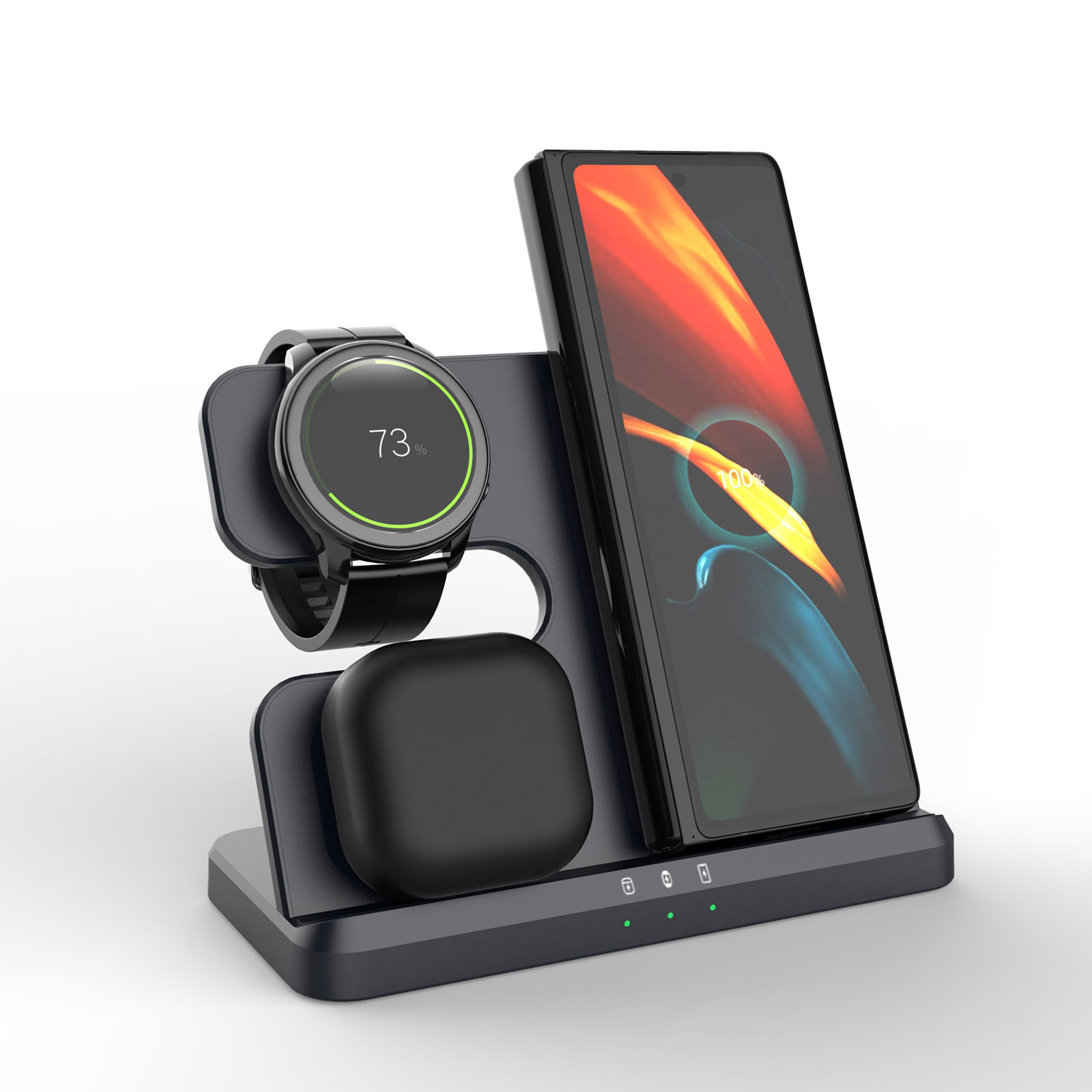 Smartwatch Ac - Caricatore wireless 3 in 1 con