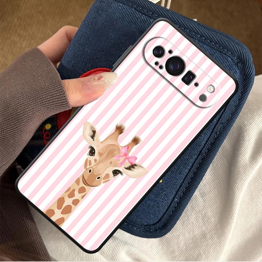 Google Pixel 9 Pro - Cover per Telefono con Giraffa Cartoon