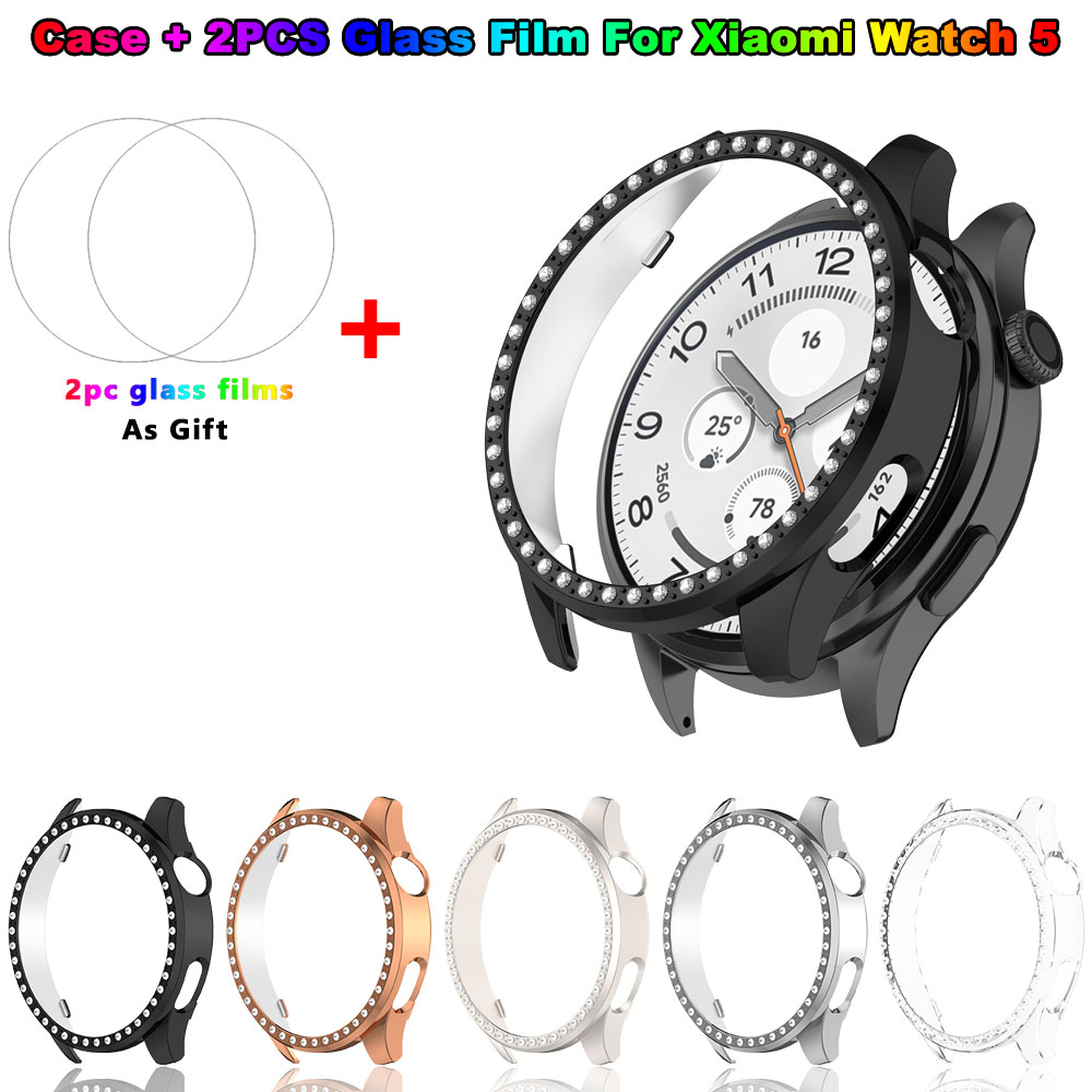 Android Smartwatch Accessories - Custodia Bling per PC + Pellicola