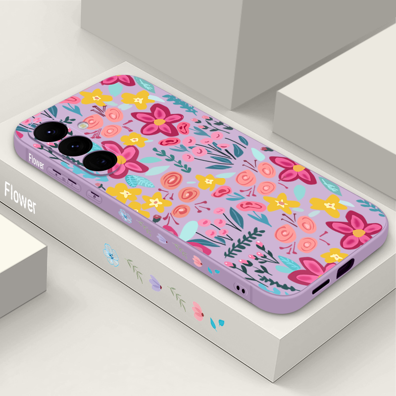 Samsung Galaxy A55 - Cover Morbida con Motivo Floreale per